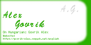 alex govrik business card